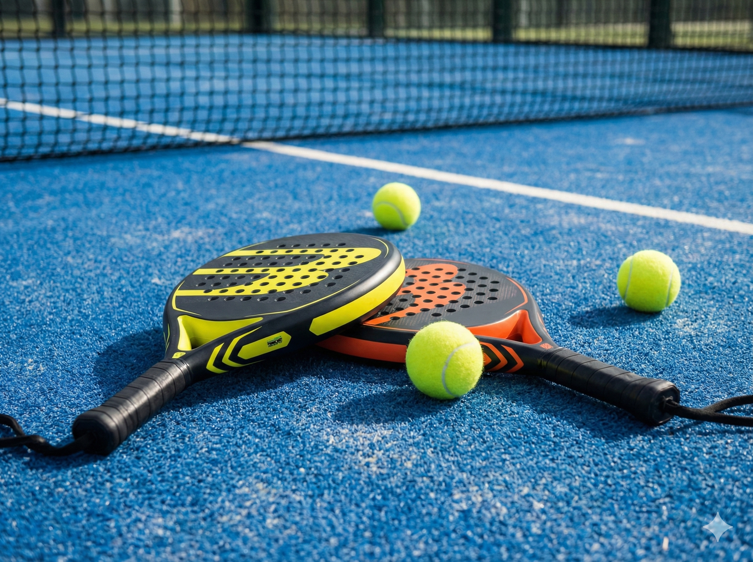 Padel Rackets on Court